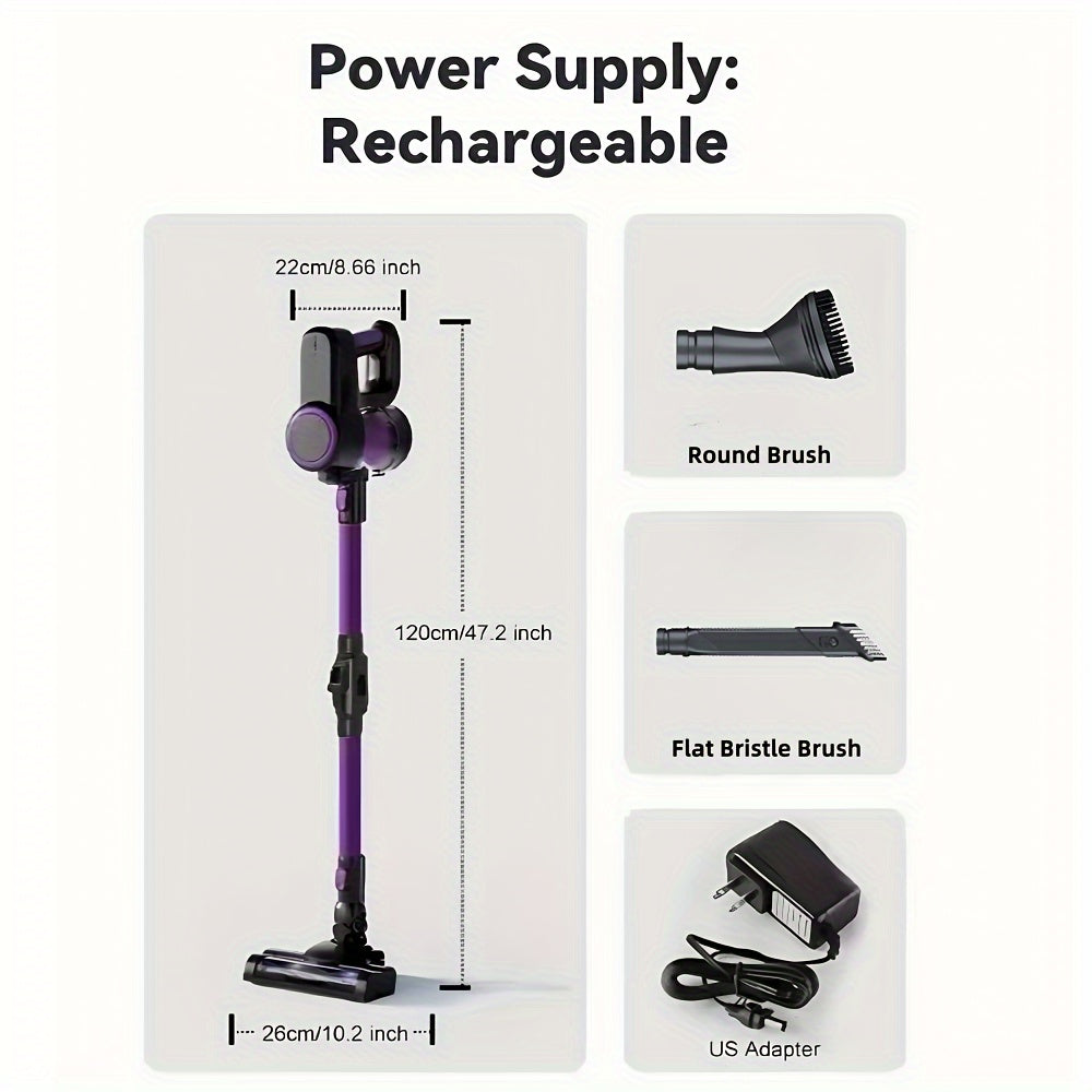 Cordless Vacuum Cleaner With LED Lights And Foldable Tube
