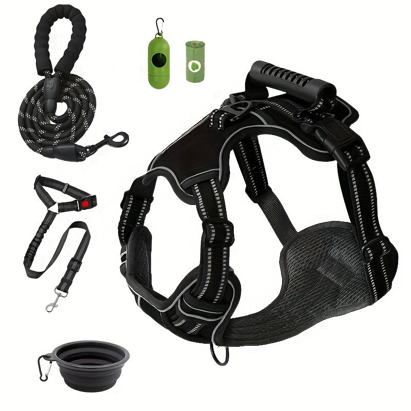 6in 1 No-Pull Dog Harness And Leash Set For All Dogs