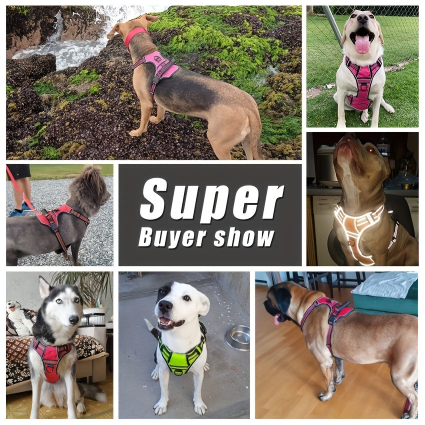 6in 1 No-Pull Dog Harness And Leash Set For All Dogs