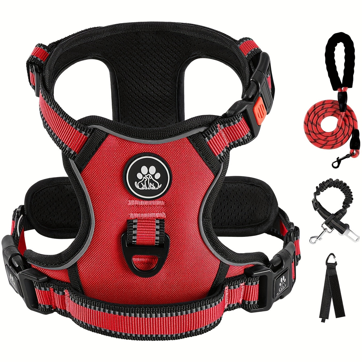 Fully Reflective No Pull Dog Harness for Comfortable Walks
