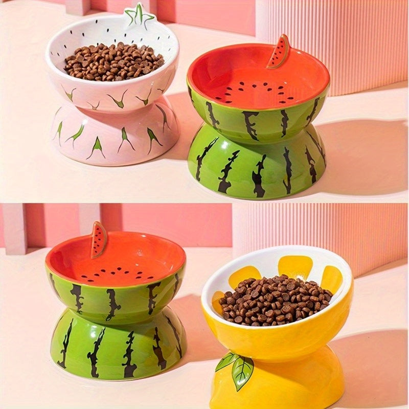 Random Two-Piece Set of Cat Bowls with Anti-Tipping Design