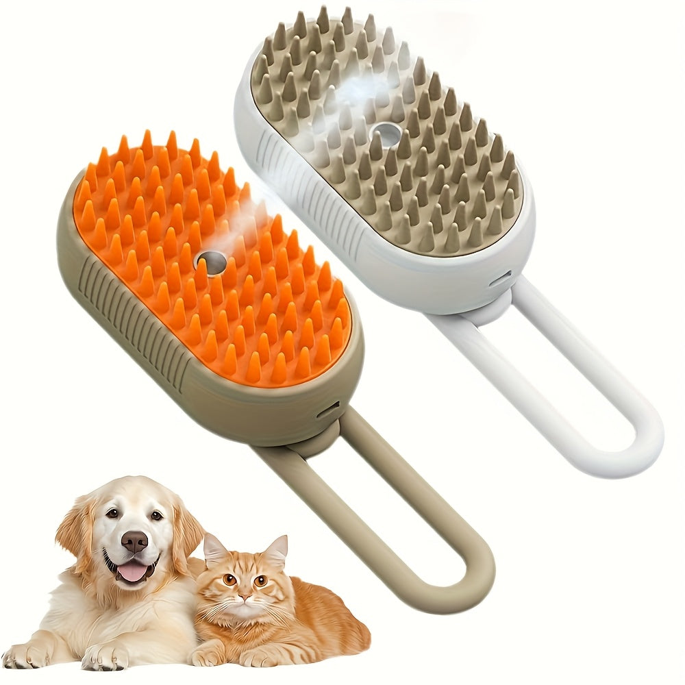 2pcs Cat Grooming Brush with Steam Function for All Coats
