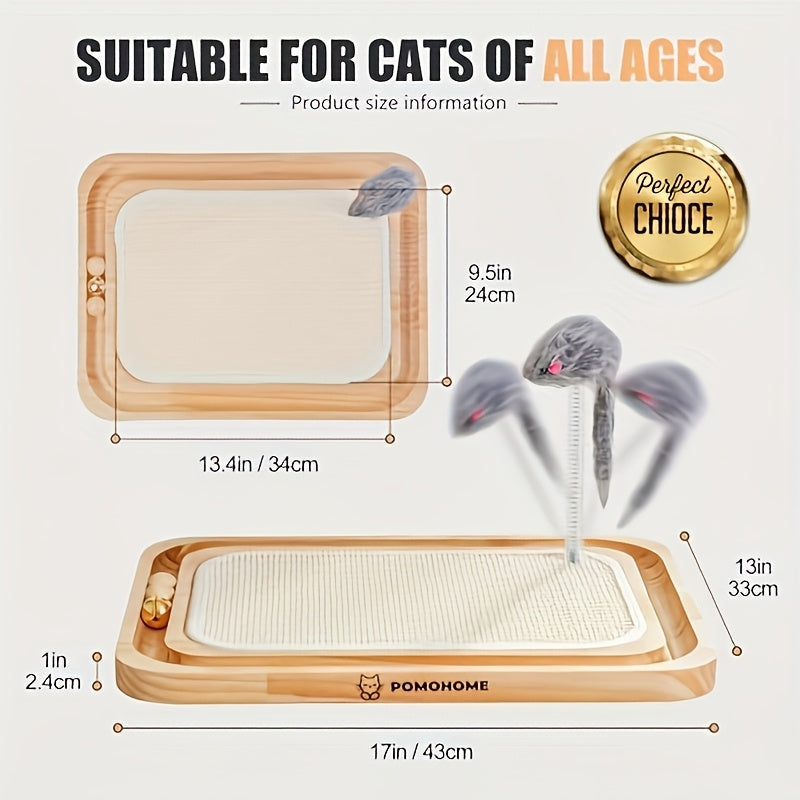 Interactive Self-Play Cat Toy with Track Ball Bells