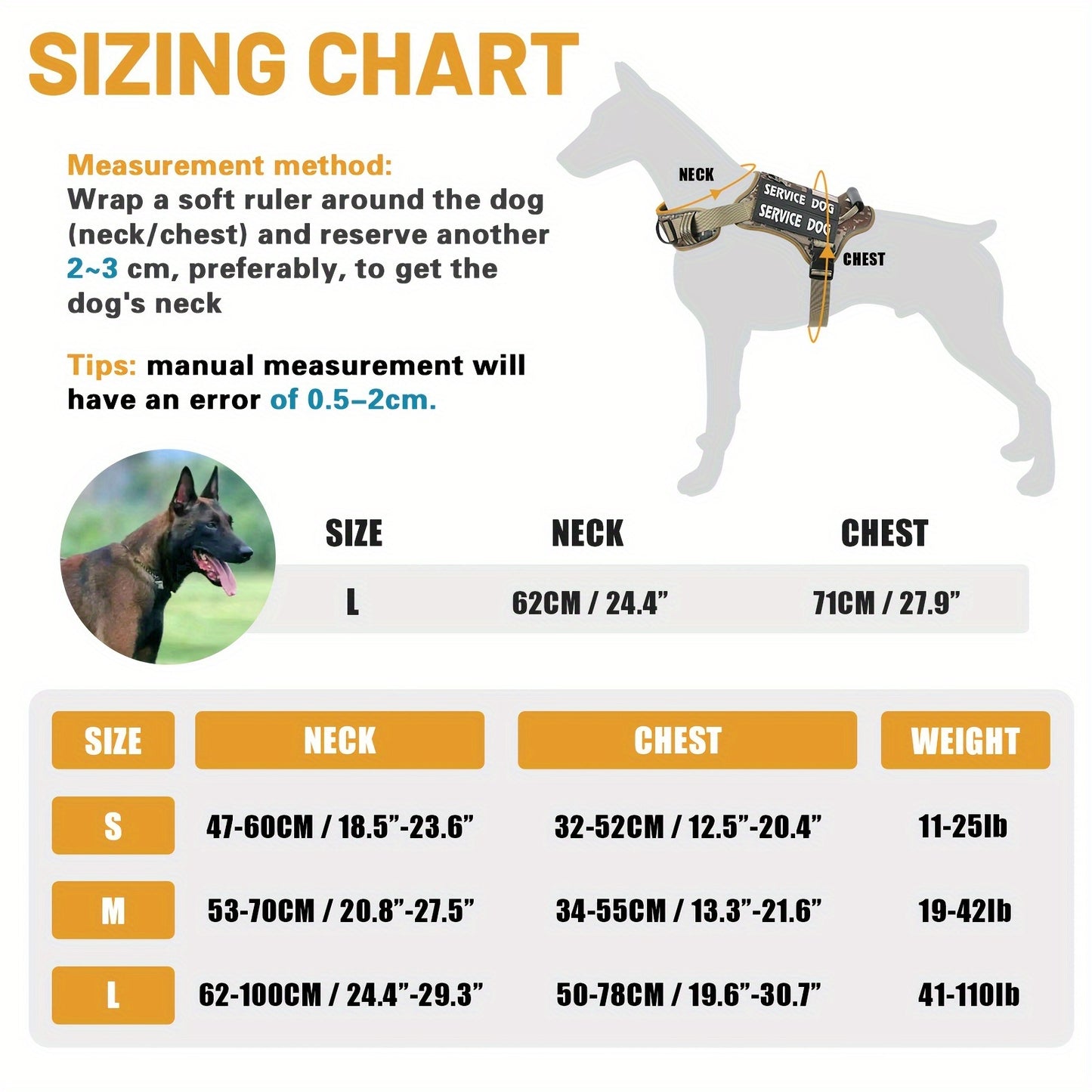 Adjustable Reflective Tactical Dog Harness for Training and Control