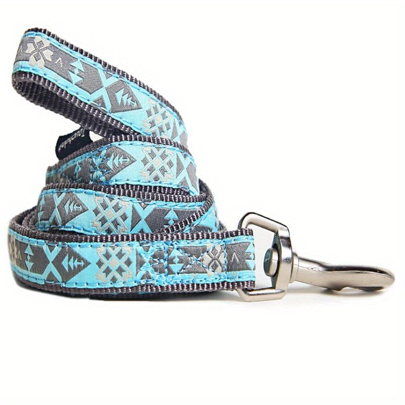 Touchdog Shape Patterned Tough Stitched Collar and Leash