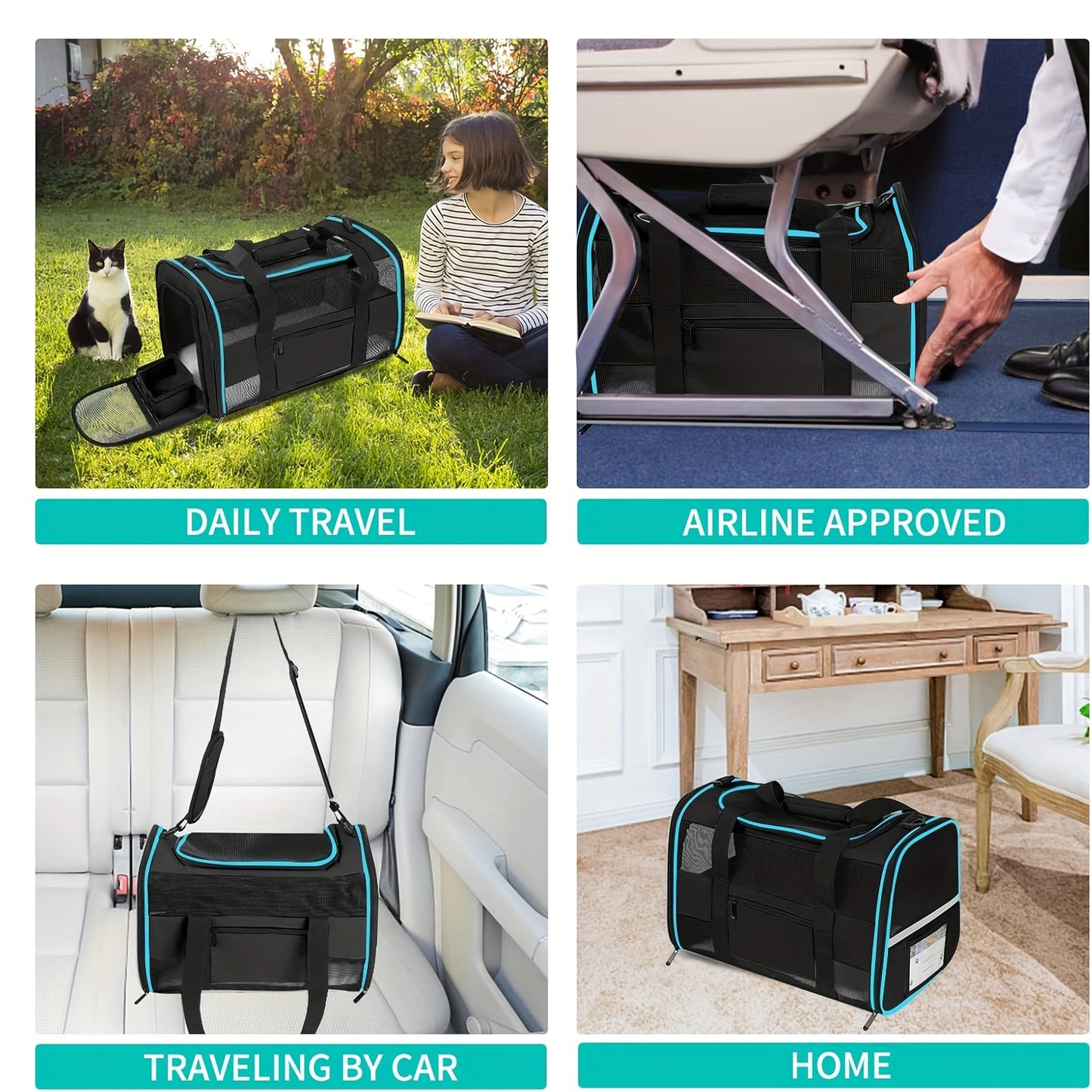 TSA Approved Soft Sided Cat Carrier with Cozy Design