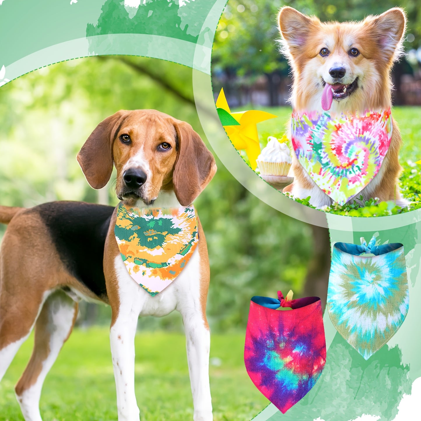 Cute Dog Bandanas Set for Summer Fun and Style