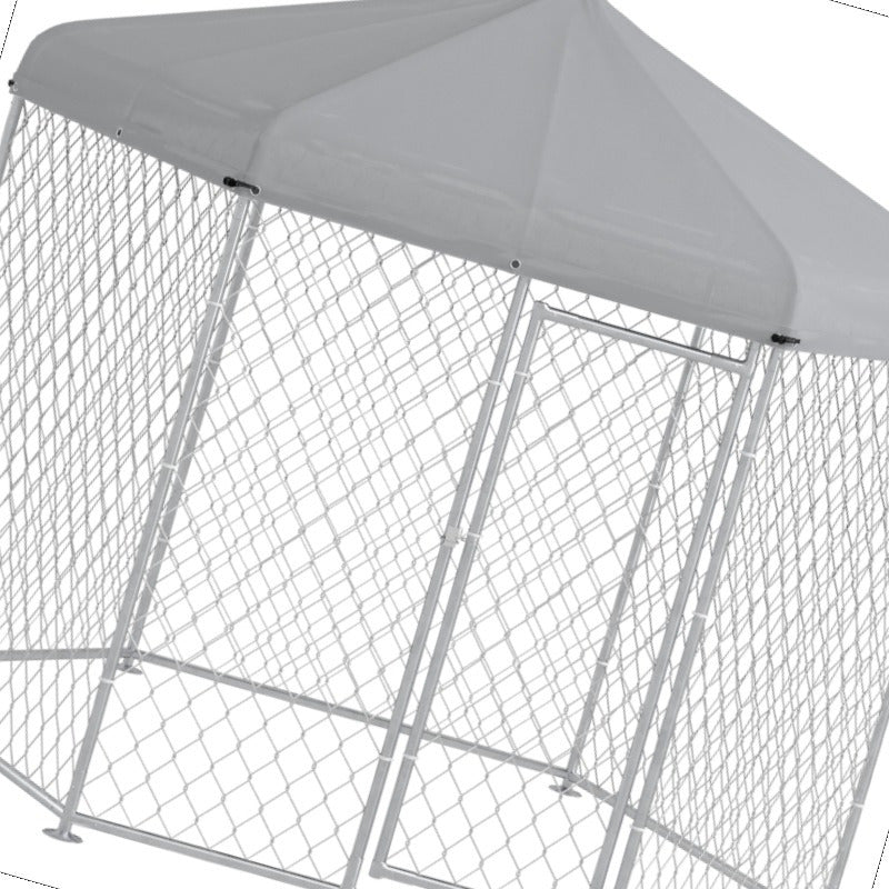 Outdoor Dog Kennel with Waterproof Roof and Lockable Door