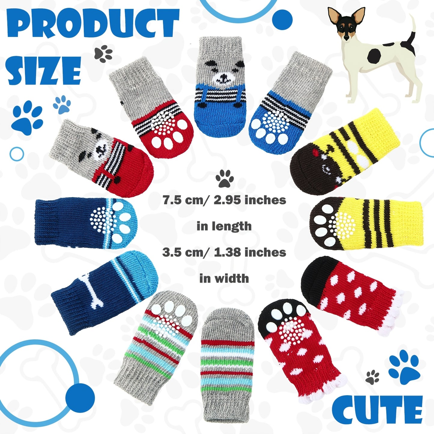 Dog Socks Non-Slip Paw Protectors for Traction and Comfort