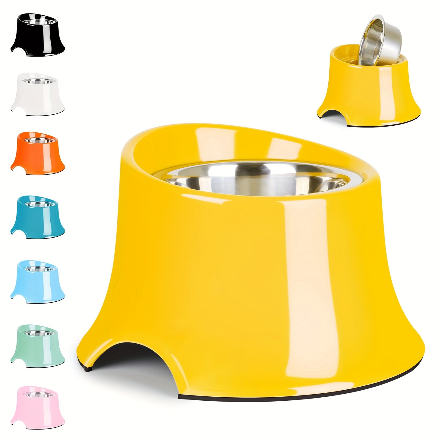 Elevated Dog Bowls Non-Slip Stainless Steel Bowl M/2 Cup