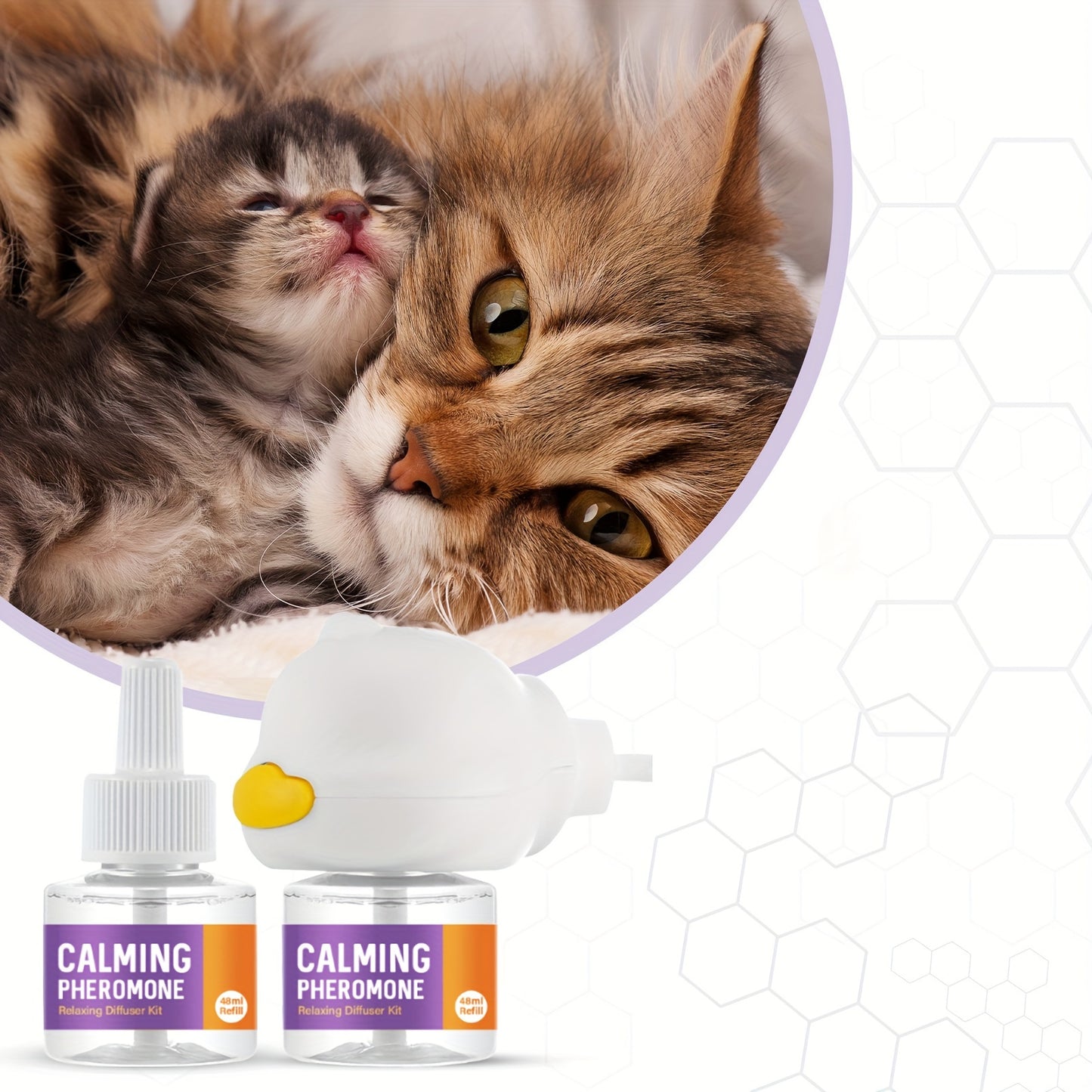 60 Days Supply 2x 48ml Refills Cat Pheromones Diffuser