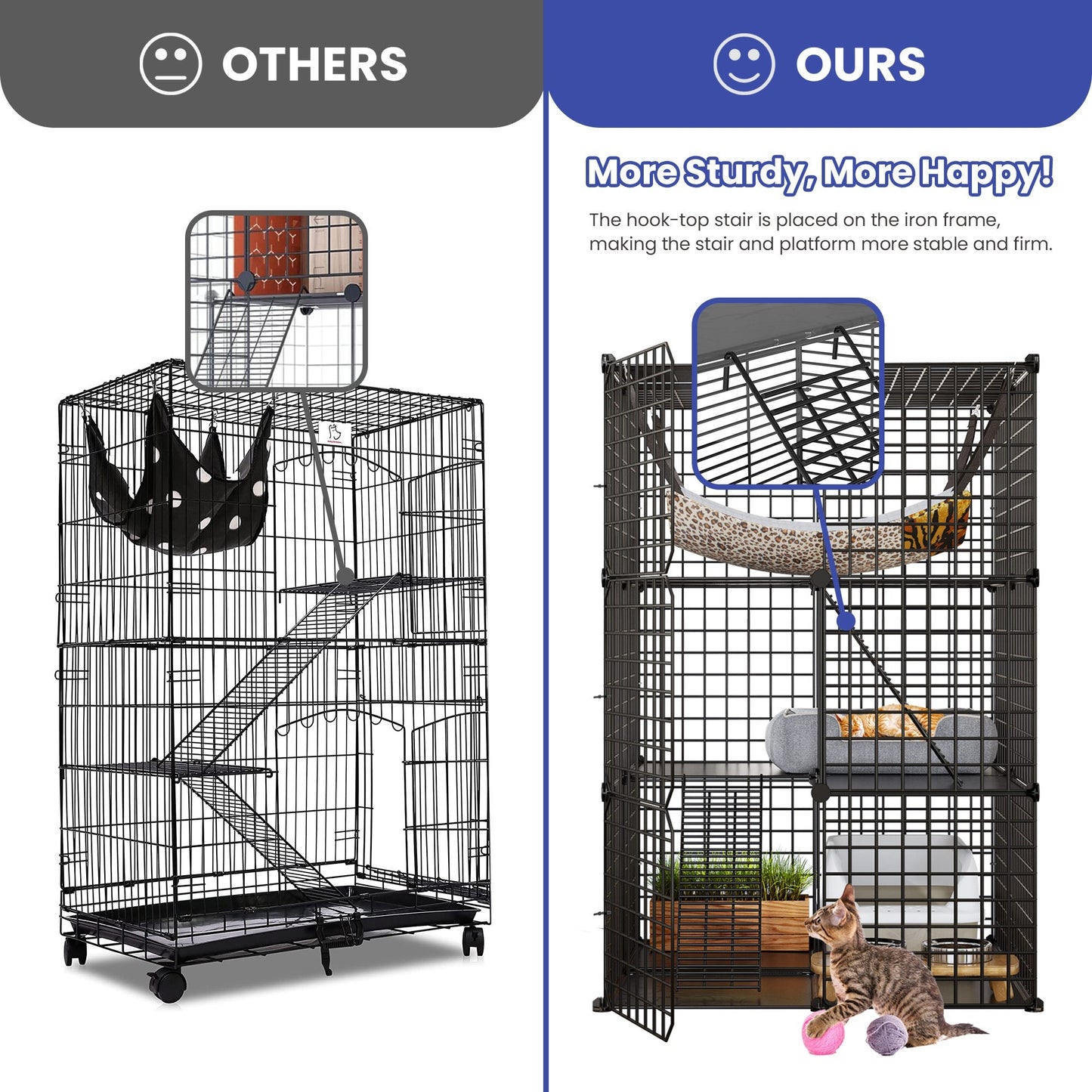 DIY Cat Enclosure with Hammock for Indoor and Outdoor Play
