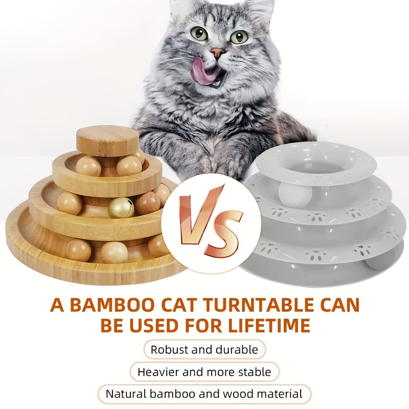 Interactive Cat And Dog Carousel Track Toy With Detachable Balls