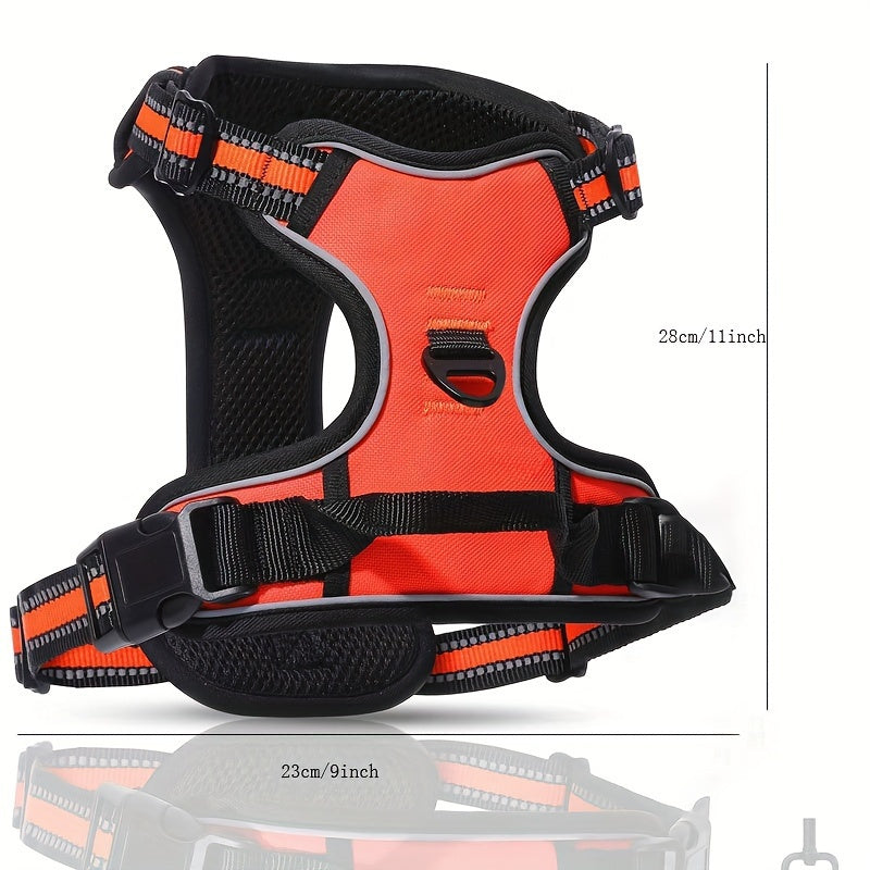 No Pull Dog Harness Set with Reflective Strips and Leash