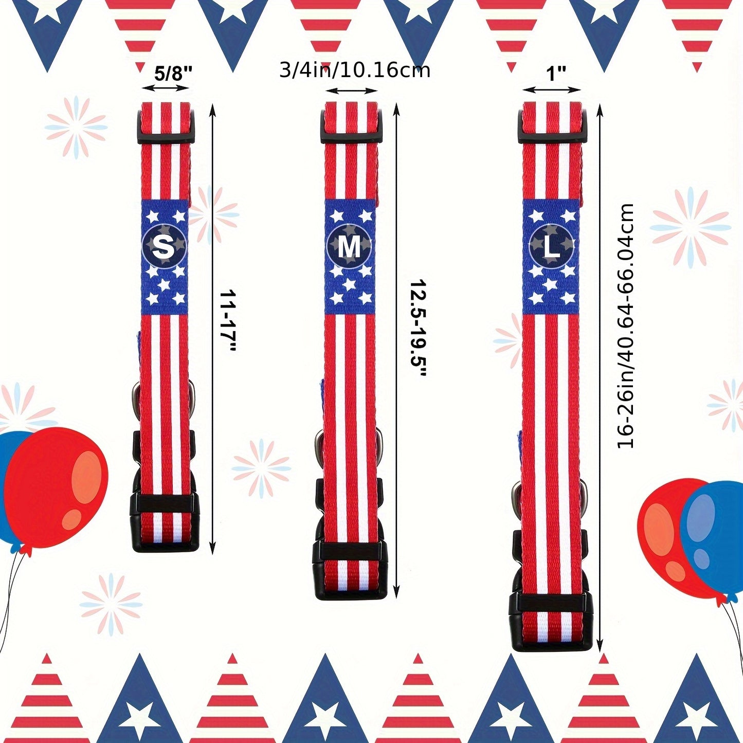 American Flag Dog Collars Set for Stylish Pets