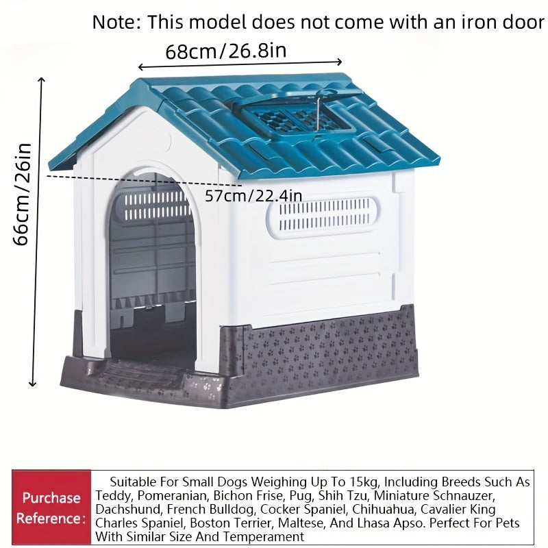 1pc Outdoor High Quality Dog House for Small Dogs Under 66LB