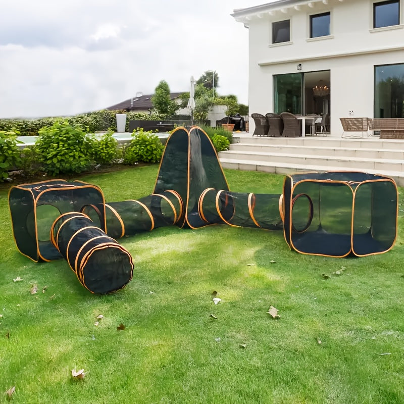 Portable Cat Enclosure 6-in-1 Outdoor Tent Mesh Playpen