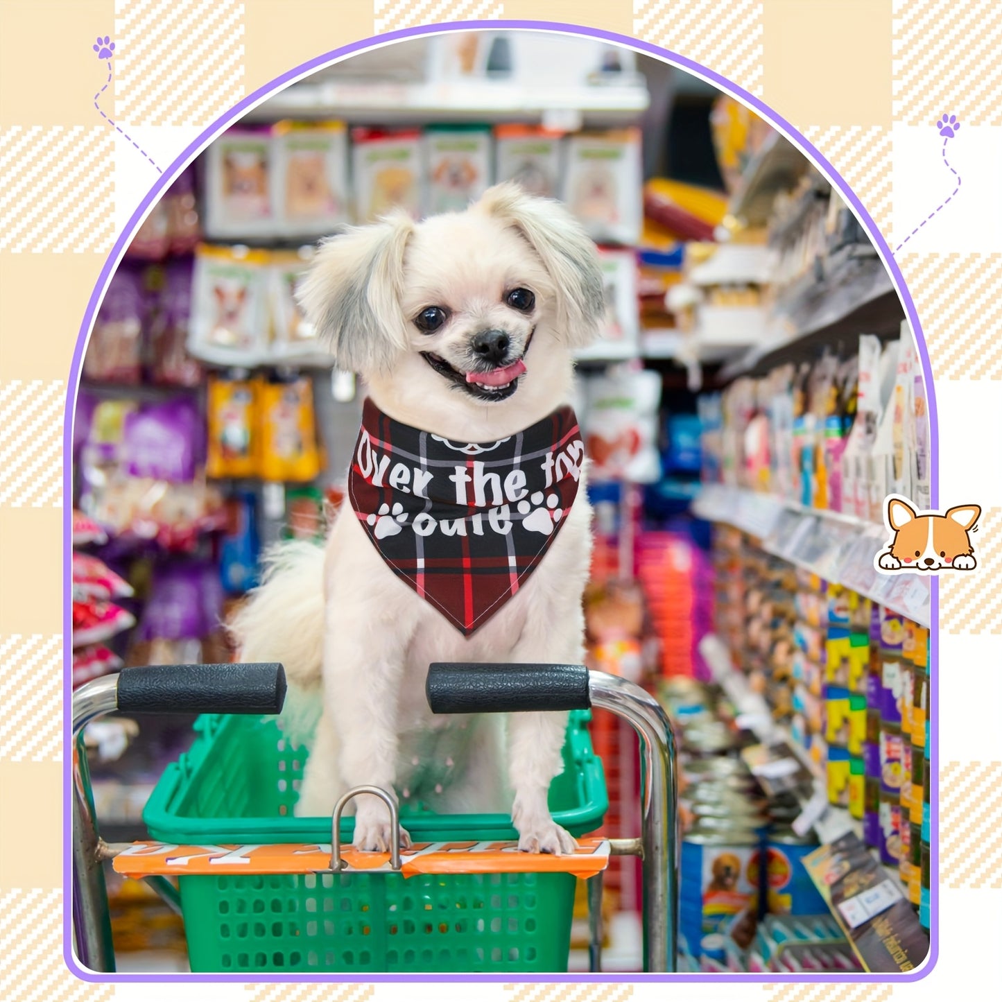 Cute Plaid Dog Bandanas Bulk for Stylish Pets