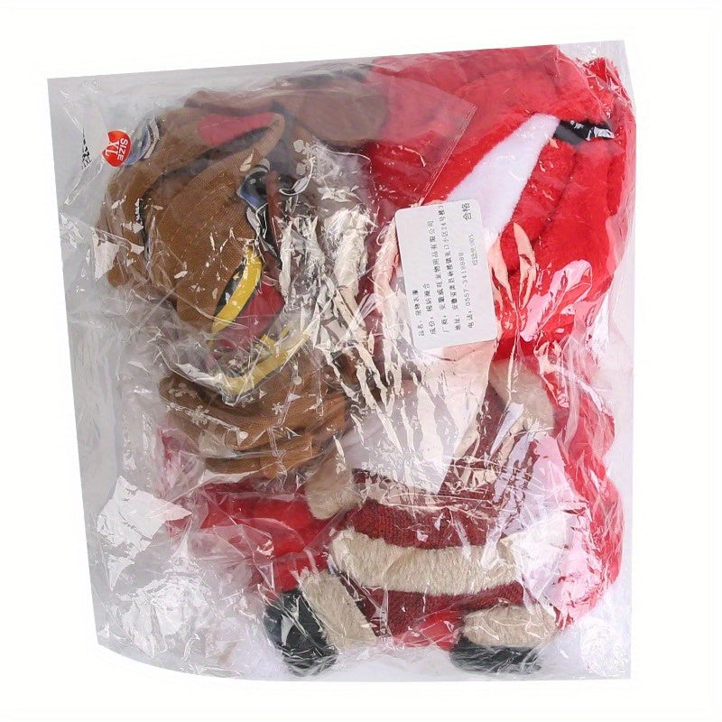 Festive Pet Santa Claus Reindeer Antlers Costume for Holidays