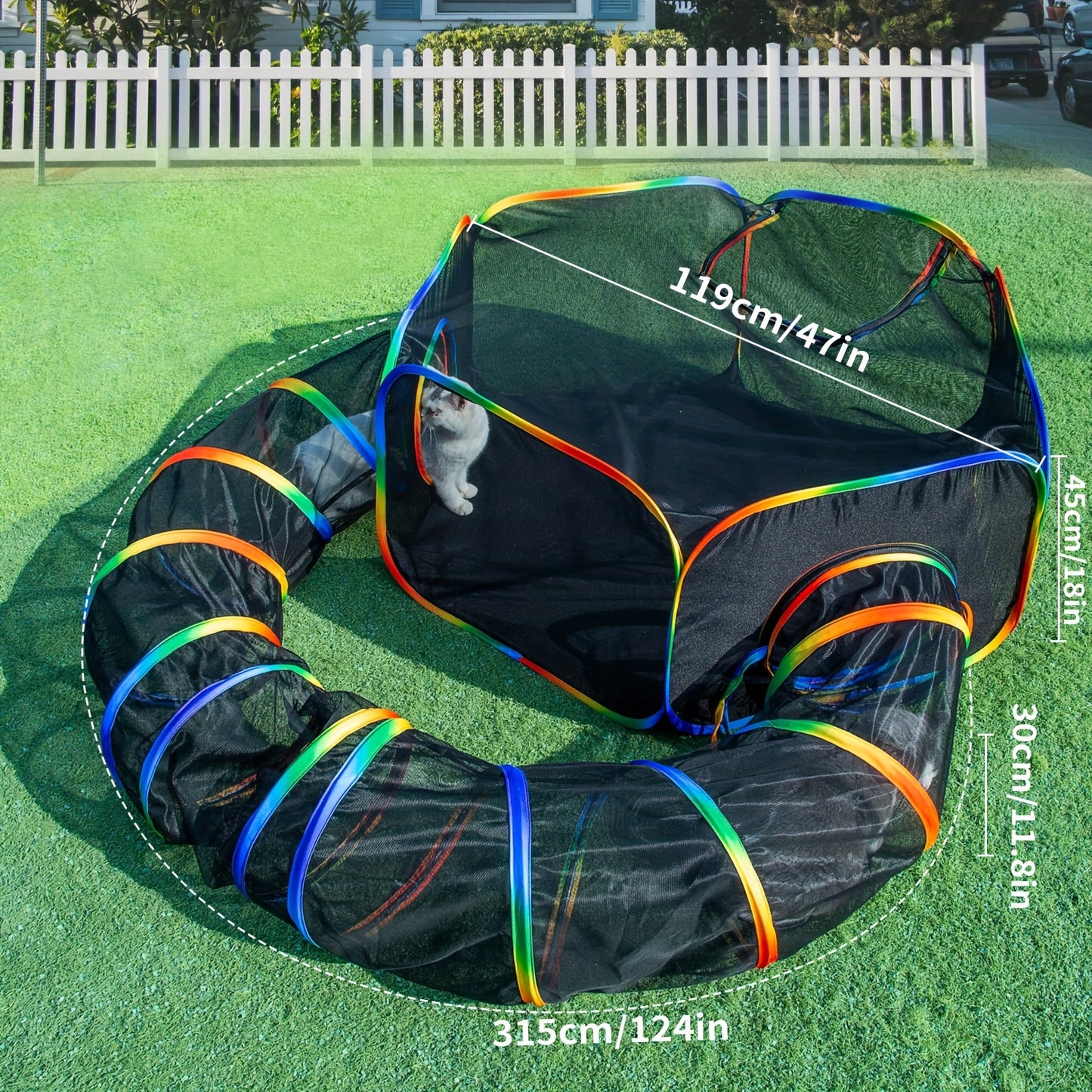 47-Inch Collapsible Cat Playpen Wndy's Dream 5-in-1 Combo