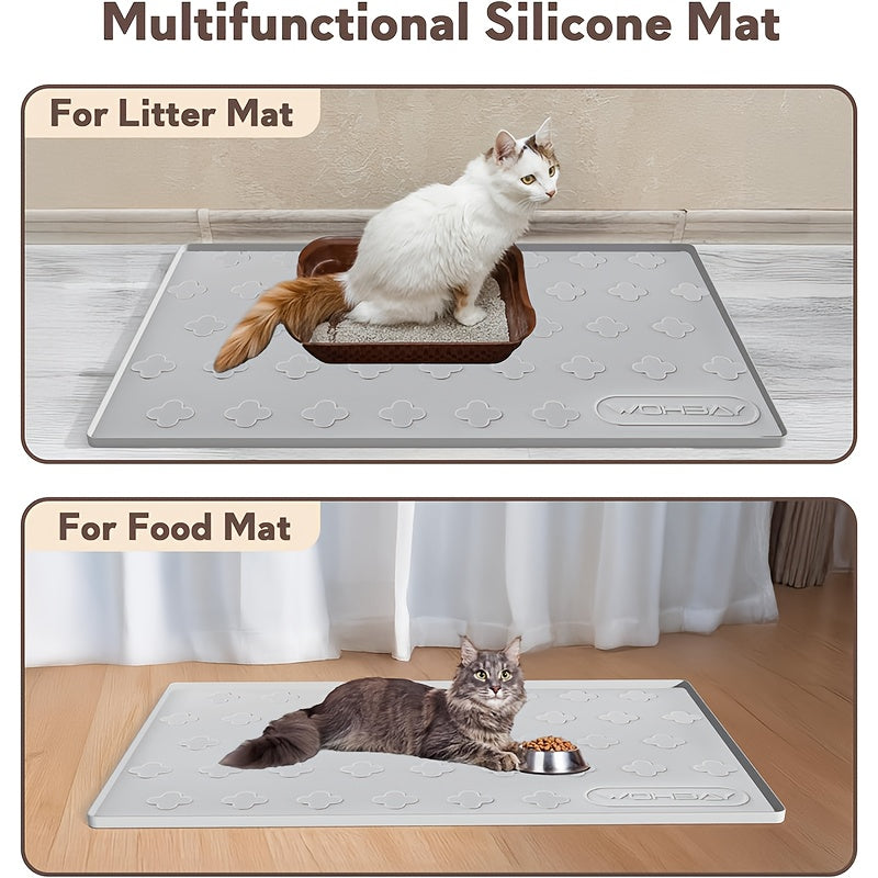 Silicone Cat Mat 3-in-1 Washable Non-Slip XXL Food Mat