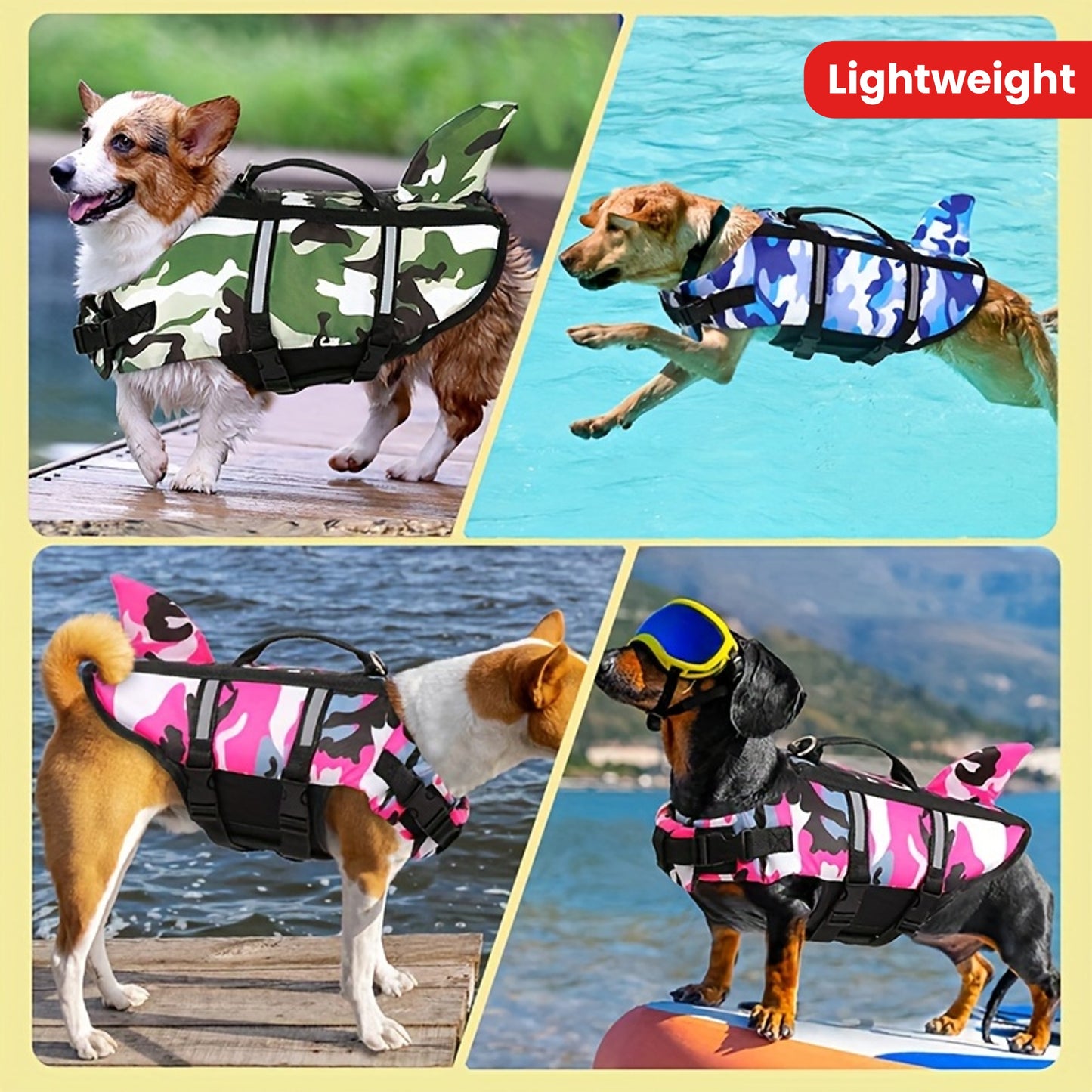 Adjustable Floating Dog Vest for Safe Beach Adventures