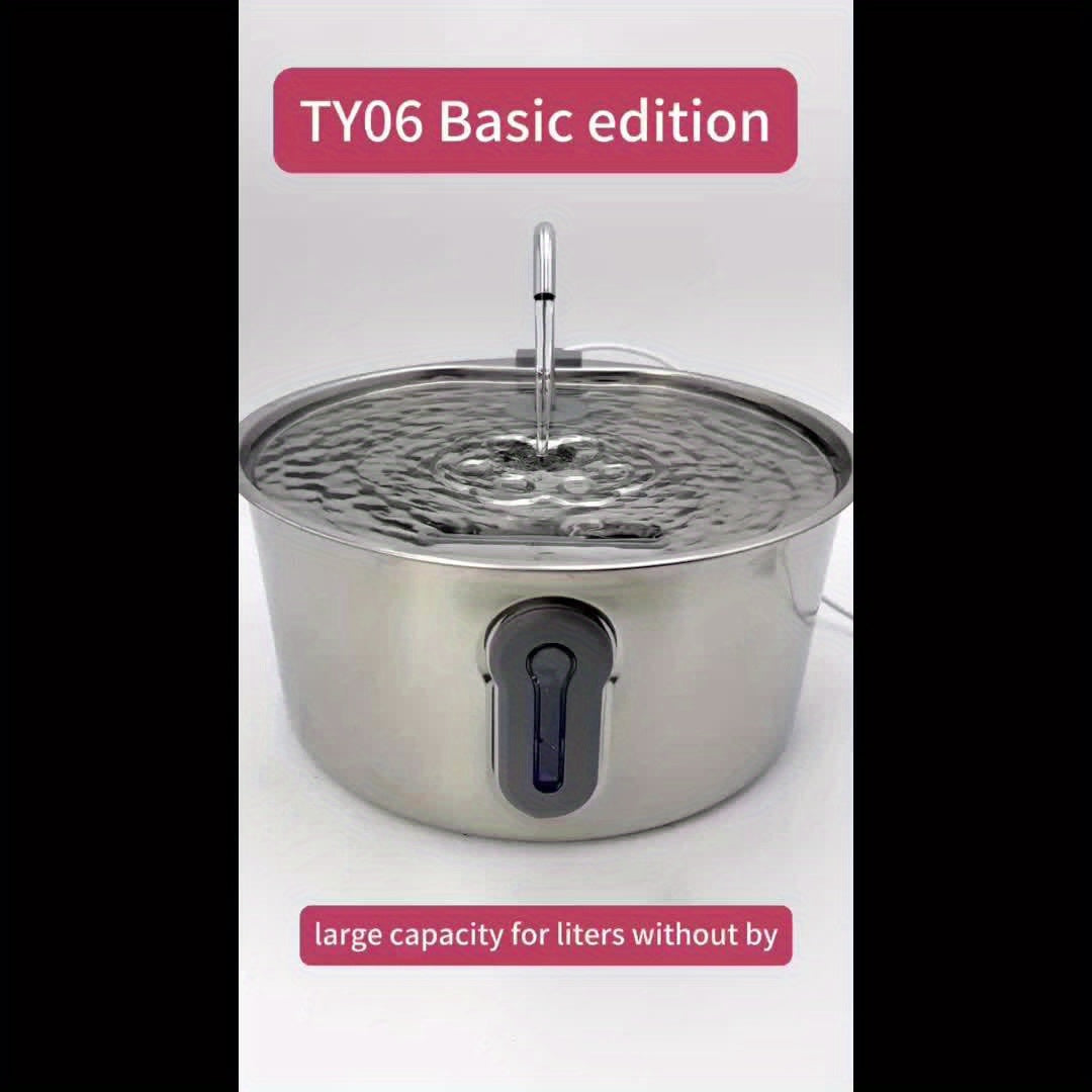 Stainless Steel Cat Water Fountain 135oz Automatic Pet Dispenser