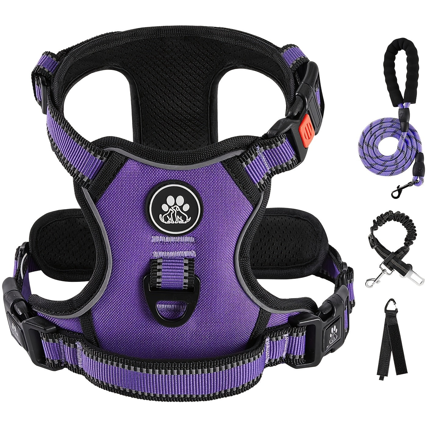 Fully Reflective No Pull Dog Harness for Comfortable Walks