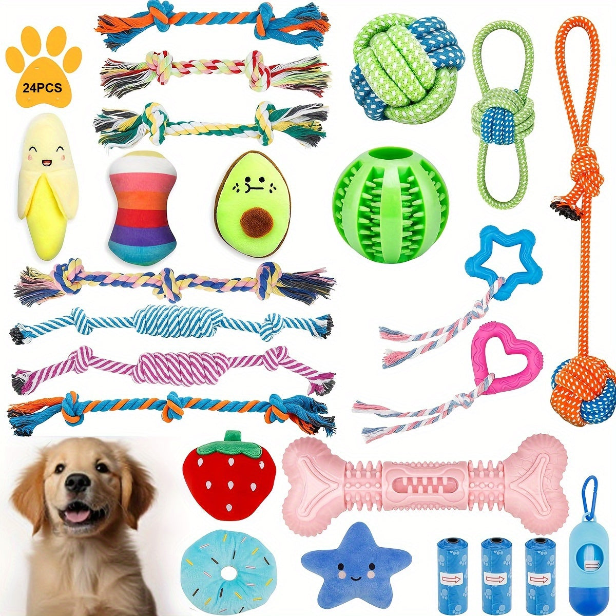 Interactive Dog Toy Set for Small and Medium Dogs