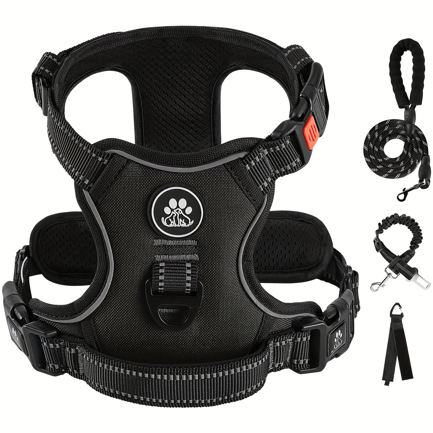 Fully Reflective No Pull Dog Harness for Comfortable Walks