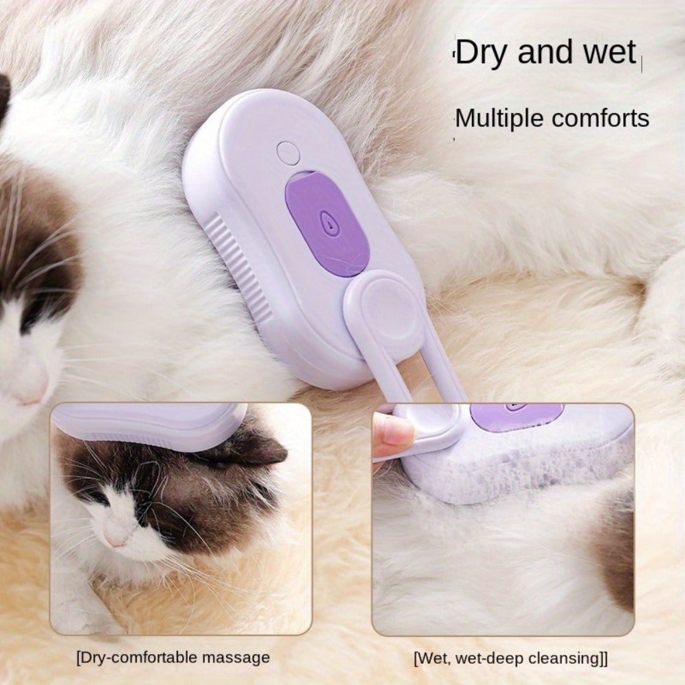 2pcs Cat Grooming Brush with Steam Function for All Coats