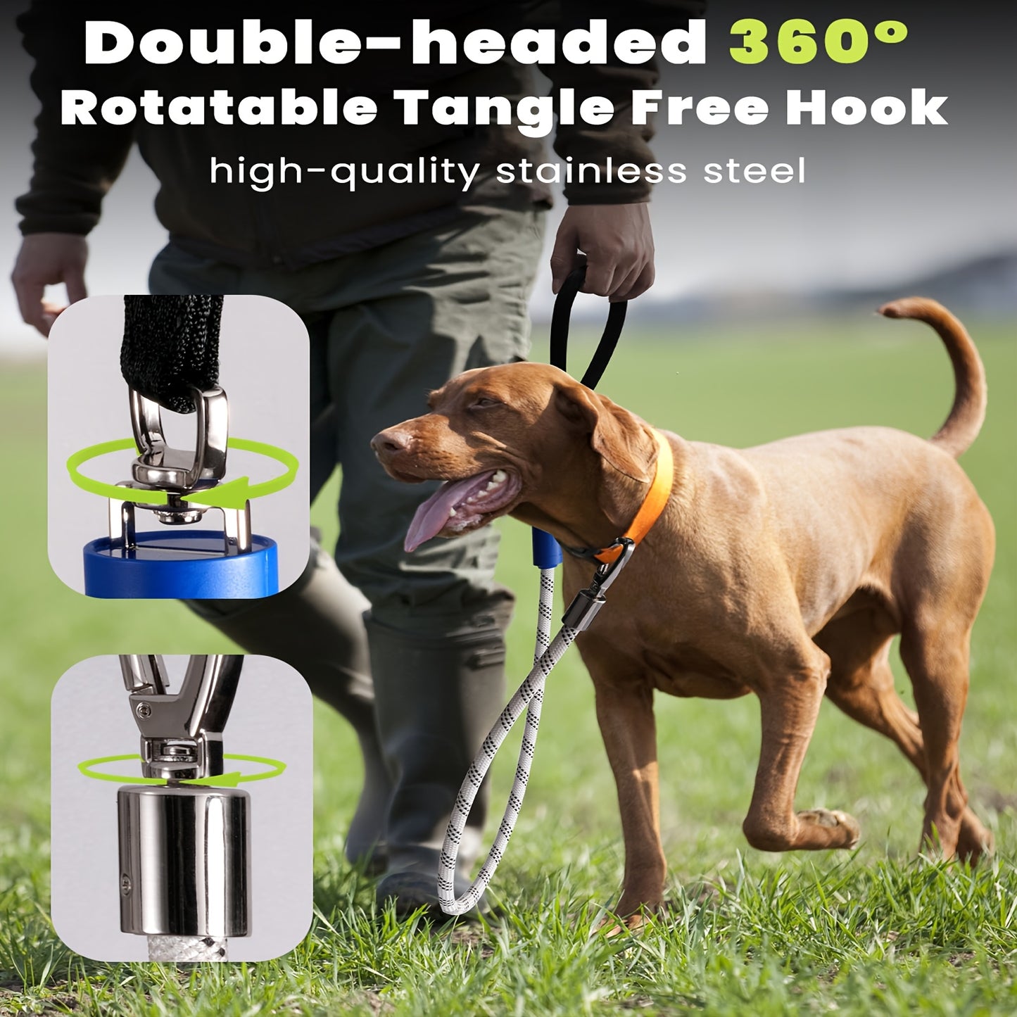 Reflective Dog Leash, Heavy Duty LED Lighted Leash
