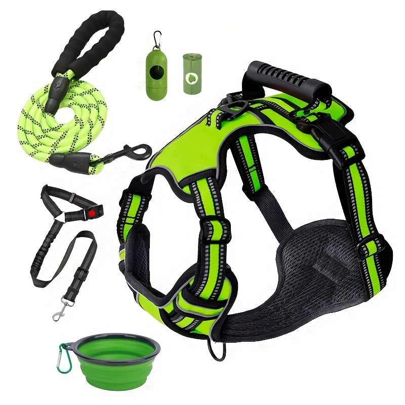 6in 1 No-Pull Dog Harness And Leash Set For All Dogs