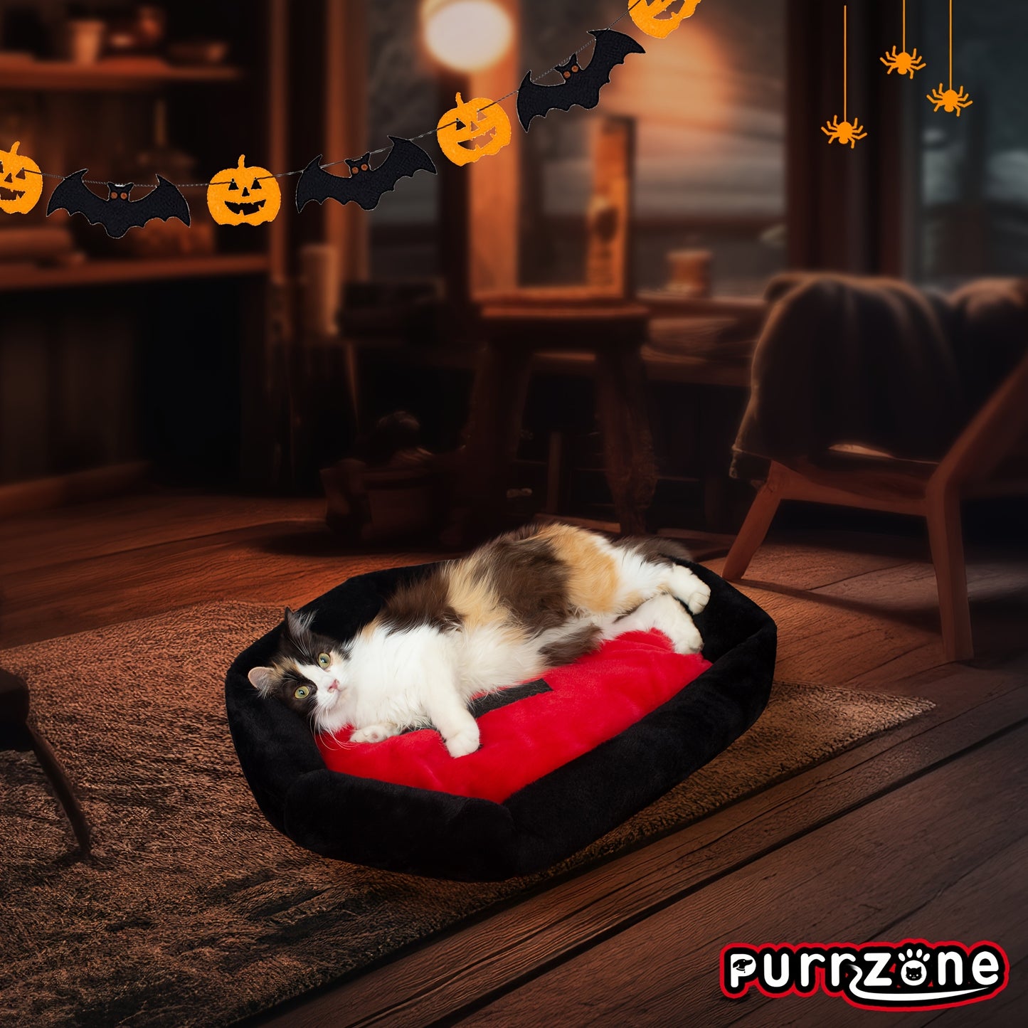 2 Packs Cat Beds For Indoor Cats, Gothic Coffin Bed 24 Inch