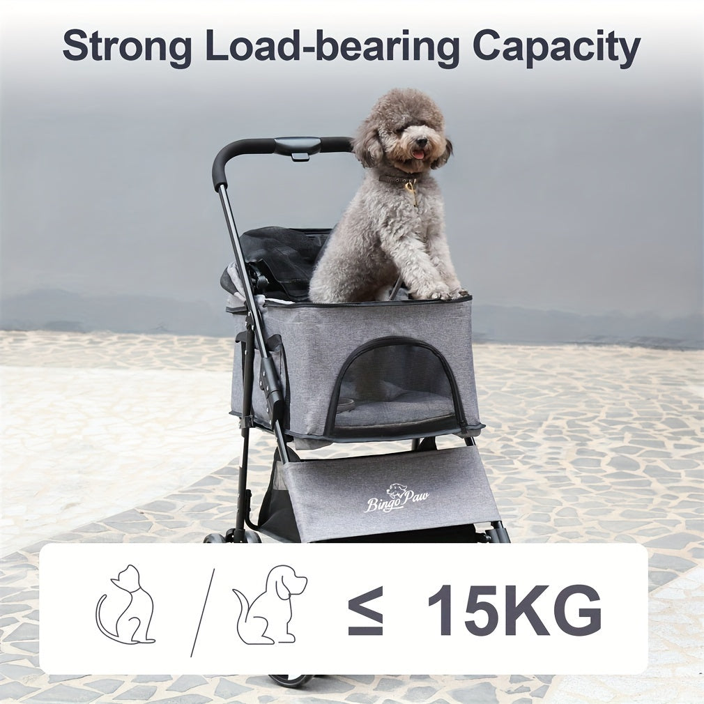Wisfor Pet Stroller | Foldable Carrier For Dog Travel
