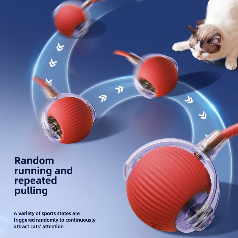 Smart 360° Rolling Pet Ball with LED Light and USB Charging