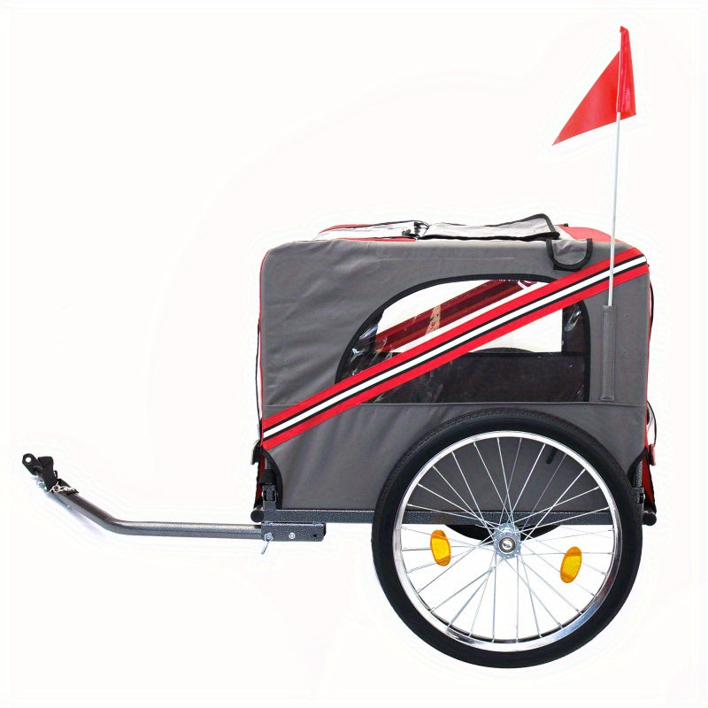 Heavy Duty Foldable Utility Pet Stroller and Bicycle Trailer