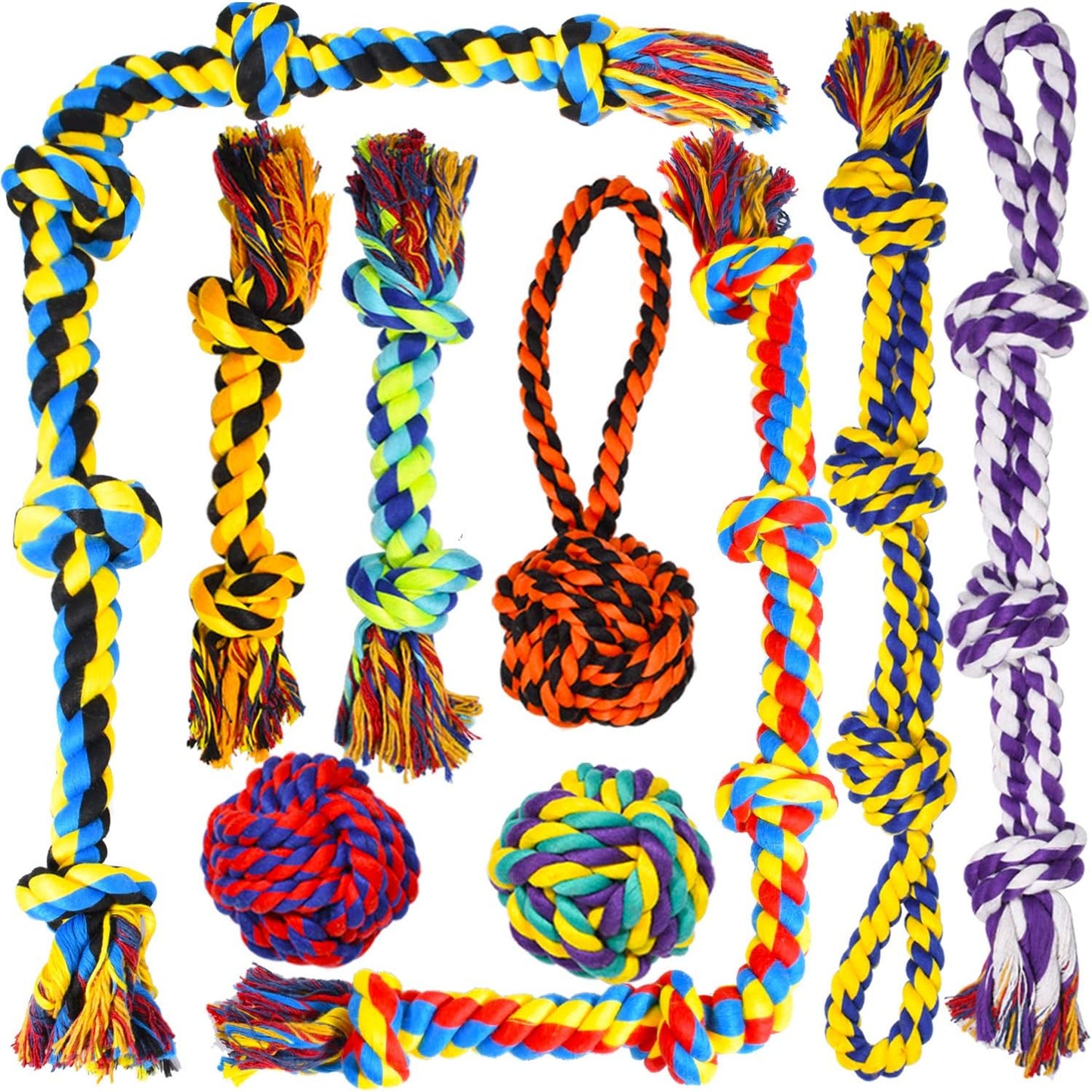 Durable Heavy Duty Dog Chew Toys Set for Aggressive Chewers
