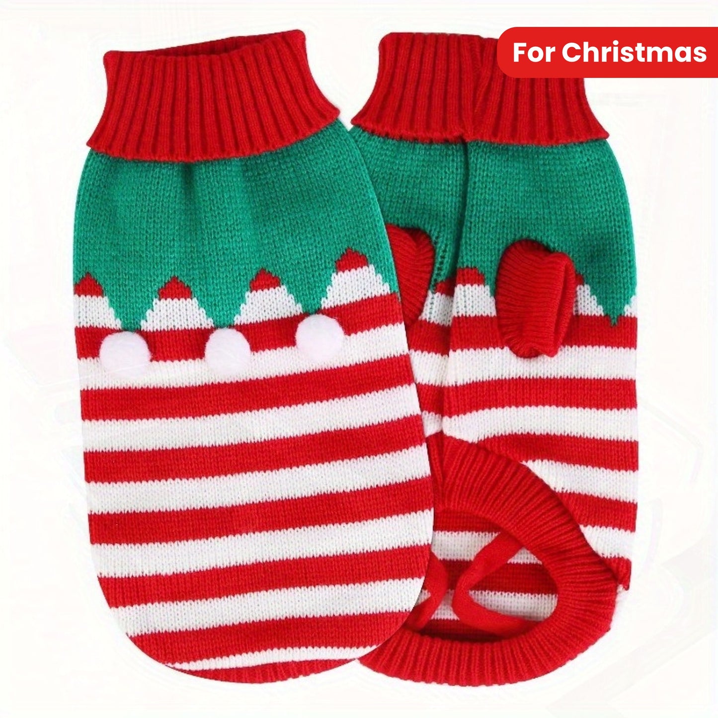Pet Christmas Turtleneck Sweater for Dogs and Cats