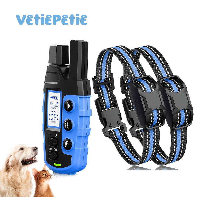 Electronic Dog Training Collar With Remote Waterproof Rechargeable Device