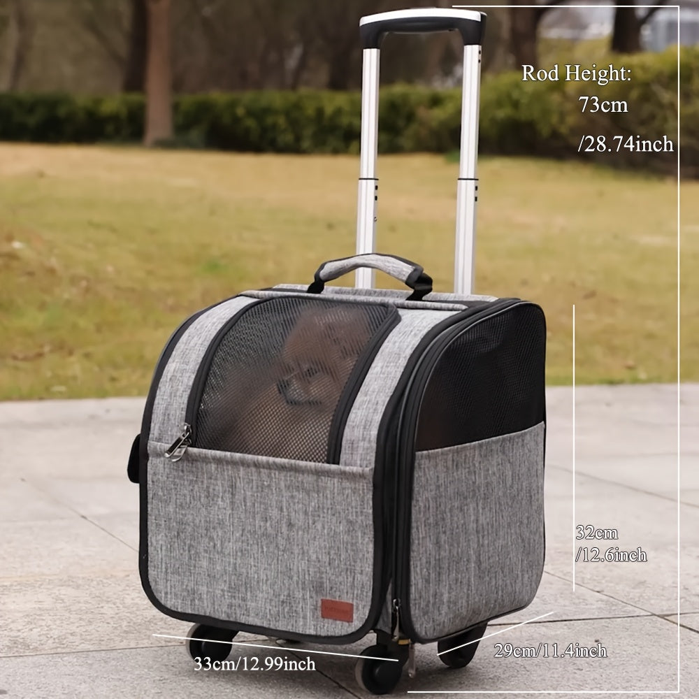 PETHAVEN Foldable Pet Travel Carrier with Stroller Design