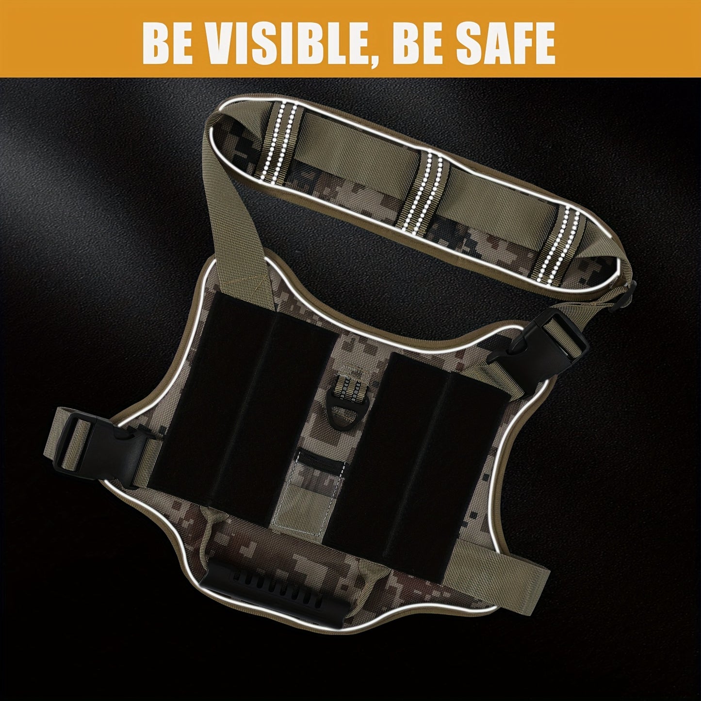 Adjustable Reflective Tactical Dog Harness for Training and Control