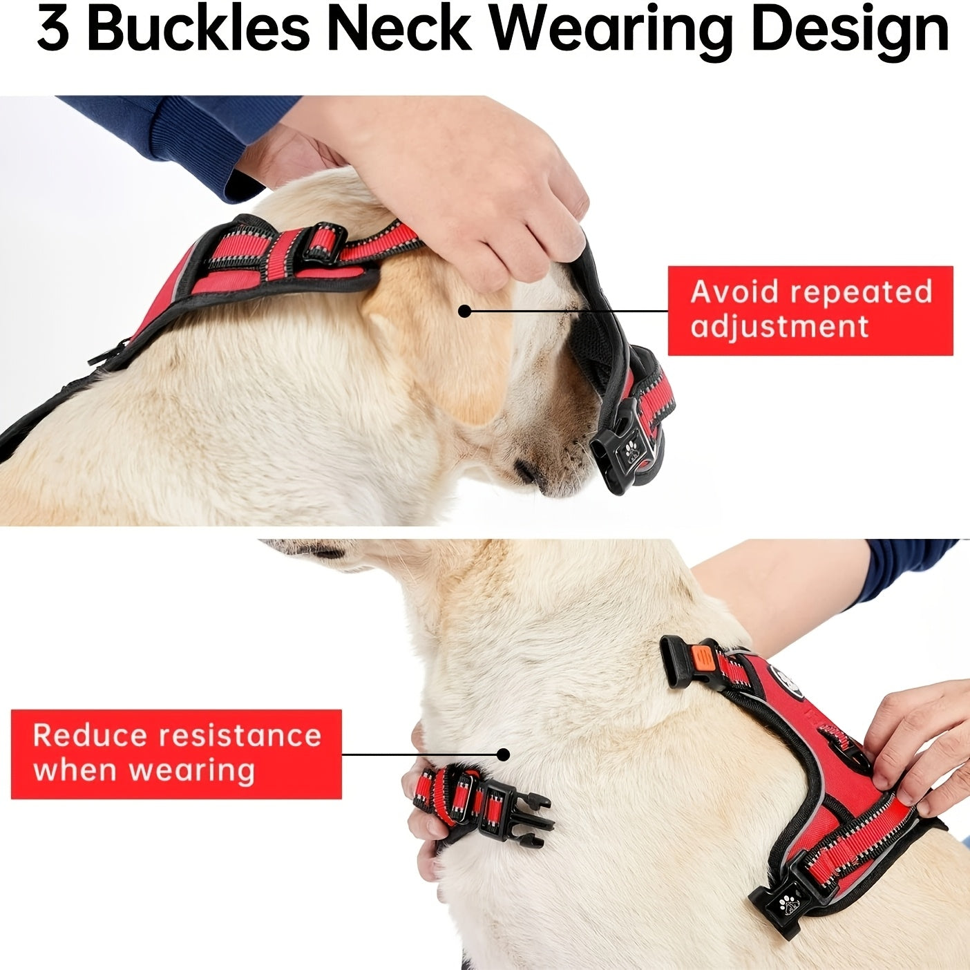 Fully Reflective No Pull Dog Harness for Comfortable Walks