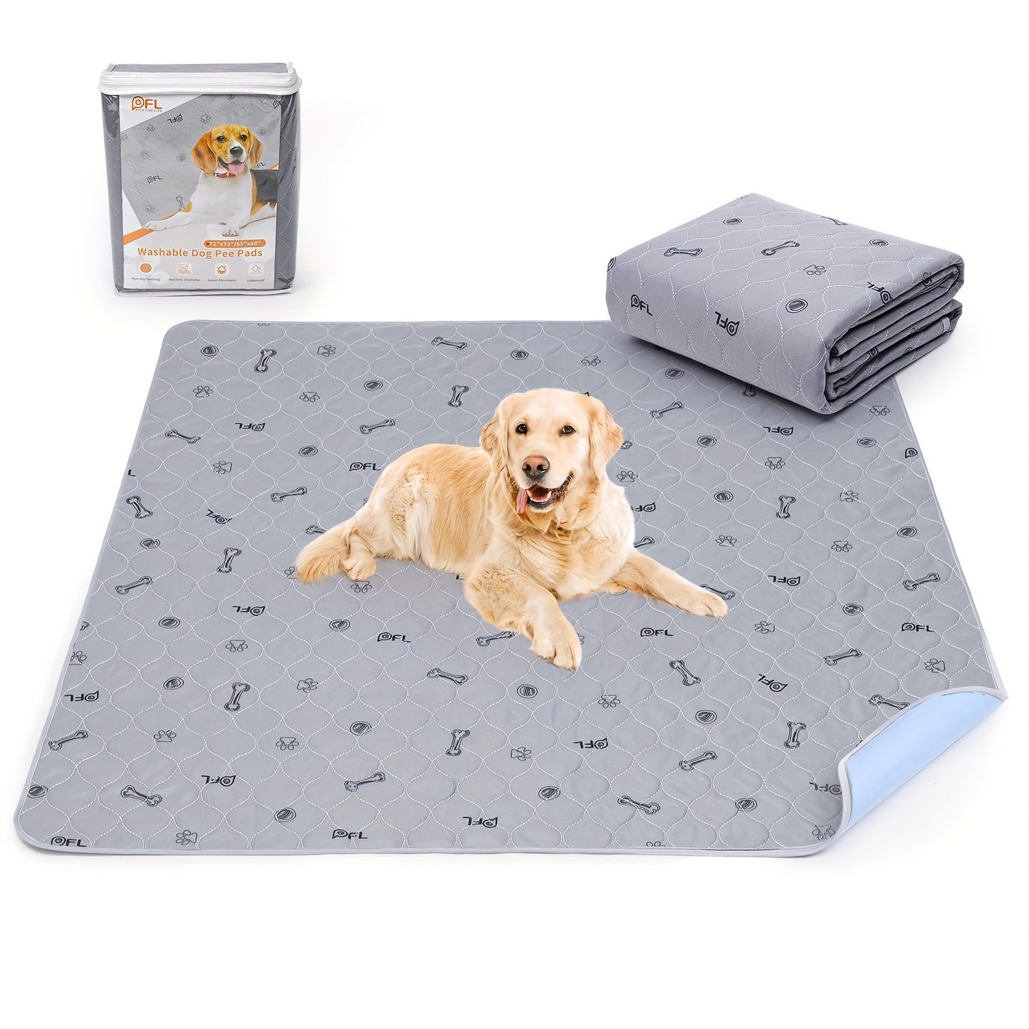 Absorbent Reusable Pee Pads for Dogs - Non-Slip Waterproof