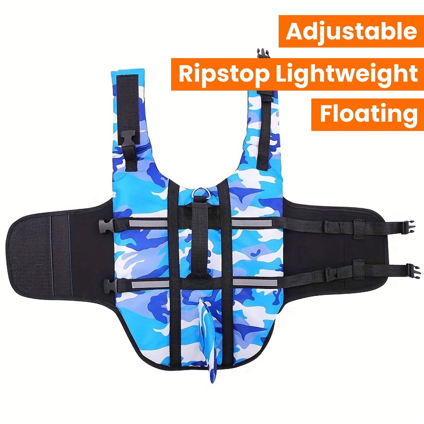 Adjustable Floating Dog Vest for Safe Beach Adventures