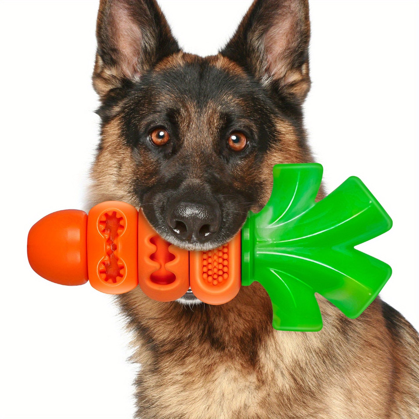Indestructible Dog Chew Toy Carrot Shape Stress Relief Durable Nylon