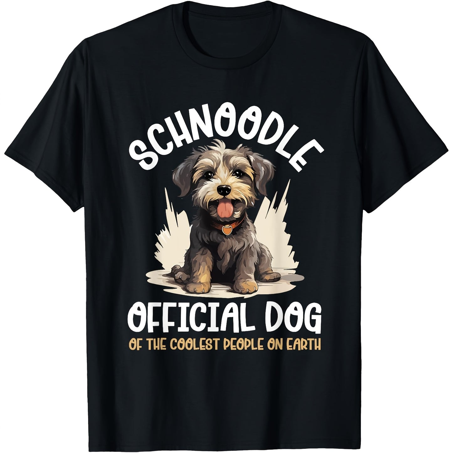 Schnoodle Dog Cartoon T-Shirt for Pet Lovers
