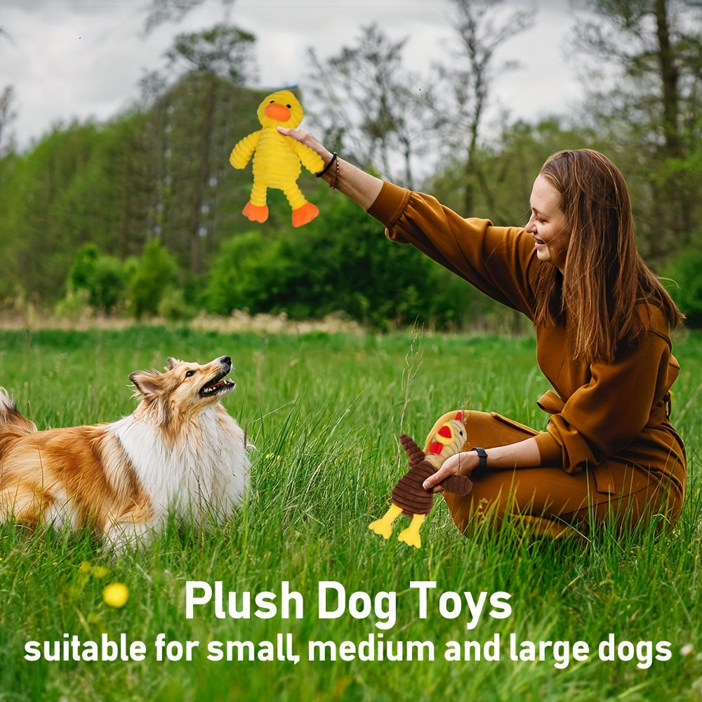 Plush Squeaky Dog Toys Value Pack Interactive Chew Bundle