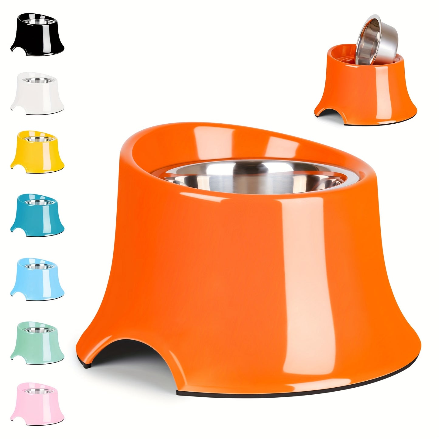 Elevated Dog Bowls Non-Slip Stainless Steel Bowl M/2 Cup