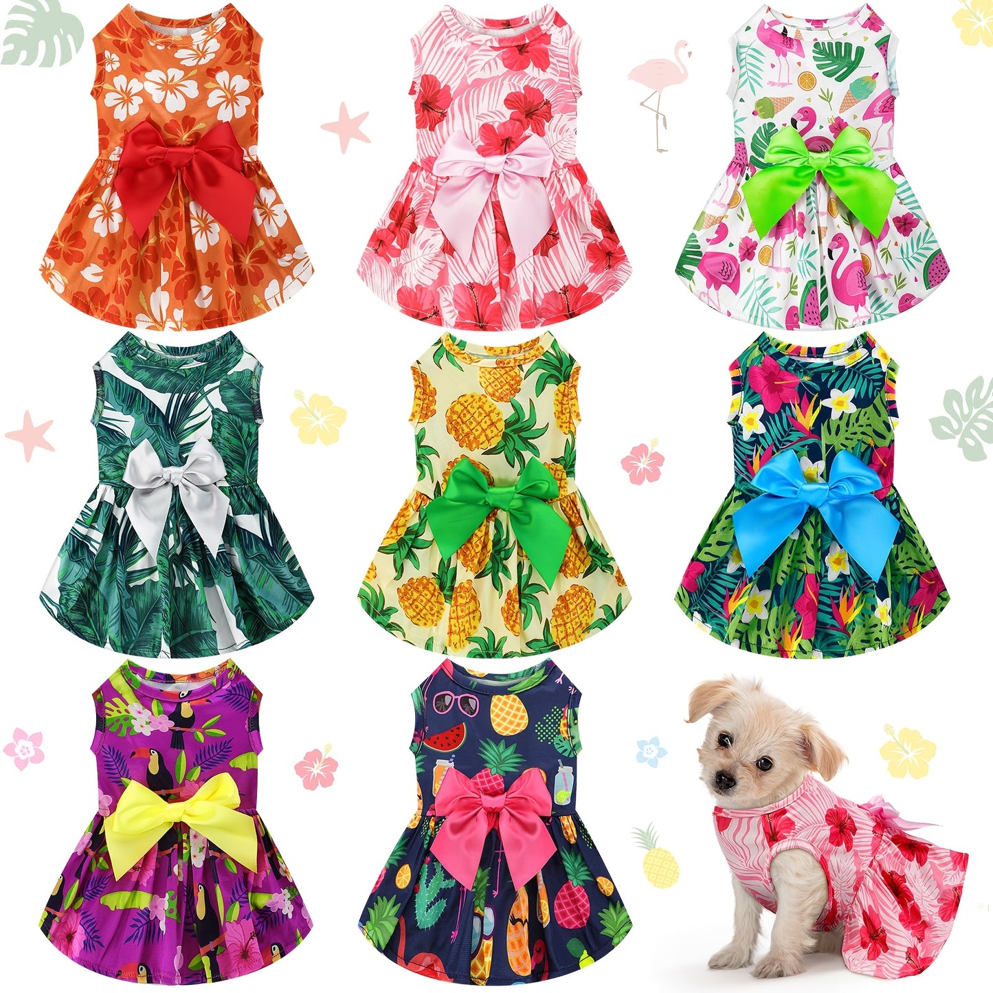 Hawaiian Summer Dog Dresses for Tropical Fun and Parties